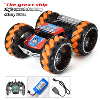 HKM-417299 Big Wheel Drift Remote Control Stunt Car - 2.4G Dual Mode, 6 Channels, Indoor/Outdoor Rock Climbing Buggy