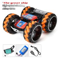 HKM-417299 Big Wheel Drift Remote Control Stunt Car - 2.4G Dual Mode, 6 Channels, Indoor/Outdoor Rock Climbing Buggy