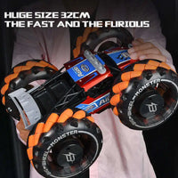 HKM-417299 Big Wheel Drift Remote Control Stunt Car - 2.4G Dual Mode, 6 Channels, Indoor/Outdoor Rock Climbing Buggy