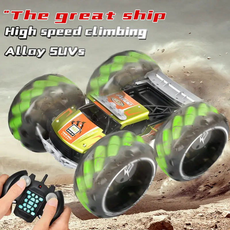 HKM-417299 Big Wheel Drift Remote Control Stunt Car - 2.4G Dual Mode, 6 Channels, Indoor/Outdoor Rock Climbing Buggy