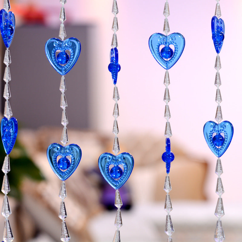HKM-417427 Heart Shaped Acrylic Bead Curtain for Home Decoration - Versatile Size Options for Any Room