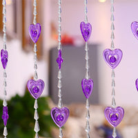HKM-417427 Heart Shaped Acrylic Bead Curtain for Home Decoration - Versatile Size Options for Any Room