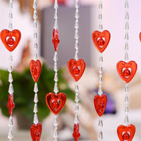 HKM-417427 Heart Shaped Acrylic Bead Curtain for Home Decoration - Versatile Size Options for Any Room