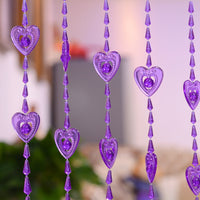 HKM-417427 Heart Shaped Acrylic Bead Curtain for Home Decoration - Versatile Size Options for Any Room