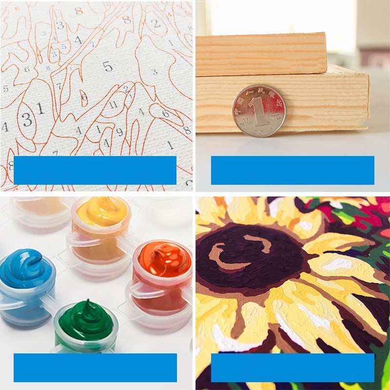 KTX-417555 Abstract Hand-Painted Digital Oil Painting of Woman and Cat on Stretch Frame, 40x50 cm