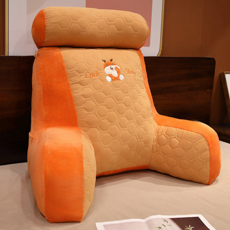 HKM-417683 Warm Latex Fabric Increased Lumbar Support Cushion with Removable Washable Liner