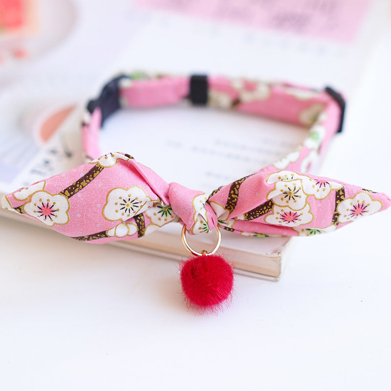 HKM-417747 New Year's Bow Tie Collar with Bell for Cats and Small Pets