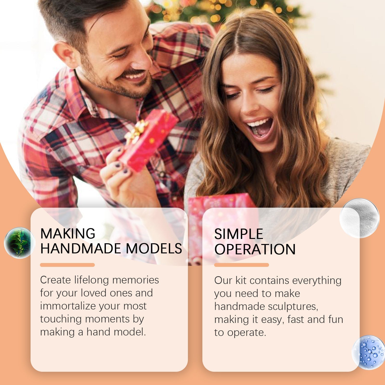 KTX-417811 3D Hand Mold Gypsum Production Kit with Clay Sculpture Materials