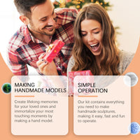 HKM-417811 3D Hand Mold Gypsum Production Kit with Clay Sculpture Materials