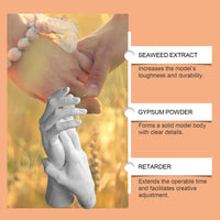HKM-417811 3D Hand Mold Gypsum Production Kit with Clay Sculpture Materials
