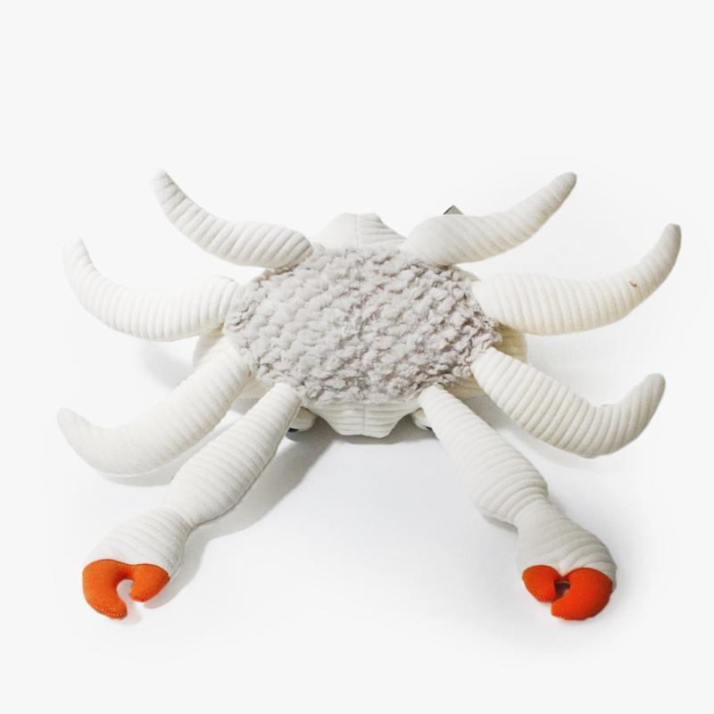 HKM-417875 Super Soft White Hairy Crab Pillow - Cozy Baby Toy and Decorative Cushion