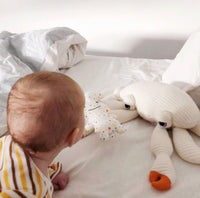 HKM-417875 Super Soft White Hairy Crab Pillow - Cozy Baby Toy and Decorative Cushion