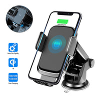 HKM-418067 Wireless Car Charger with Suction Cup Mount, USB Output, Adjustable Design, Durable ABS and PVC Materials