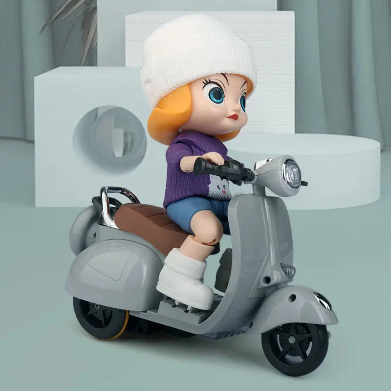 HKM-418131 Electric Stunt Motorcycle Toy for Kids - Fun Motorbike with Music for 2-13 Year Olds