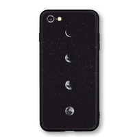 HKM-418131 Frosted Painted Soft Shell Phone Case - A Space Surfing, Climbing the Moon, Eclipse, Full Moon Designs