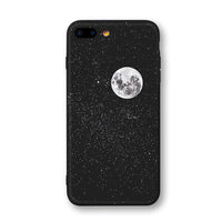 HKM-418131 Frosted Painted Soft Shell Phone Case - A Space Surfing, Climbing the Moon, Eclipse, Full Moon Designs