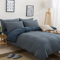 HKM-418195 Cotton Four-Piece Bedding Set - Soft and Simple Design in 100% Pure Cotton