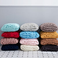 HKM-418323 Soft Pastoral Style Thick Tube Pillow Cushion with Fiber Filling