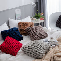 HKM-418323 Soft Pastoral Style Thick Tube Pillow Cushion with Fiber Filling