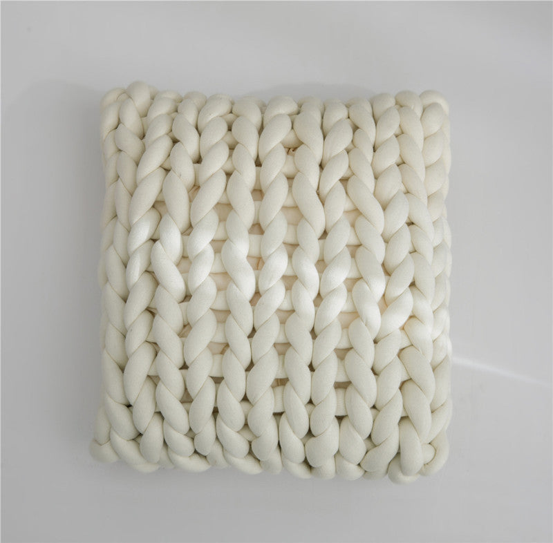 HKM-418323 Soft Pastoral Style Thick Tube Pillow Cushion with Fiber Filling