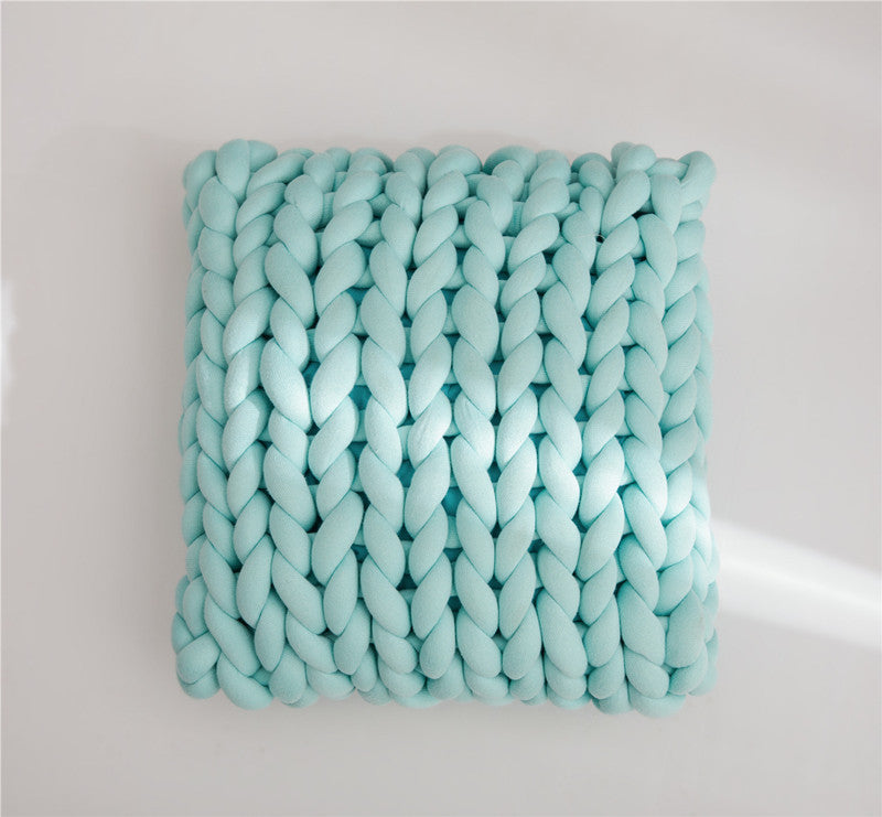 HKM-418323 Soft Pastoral Style Thick Tube Pillow Cushion with Fiber Filling
