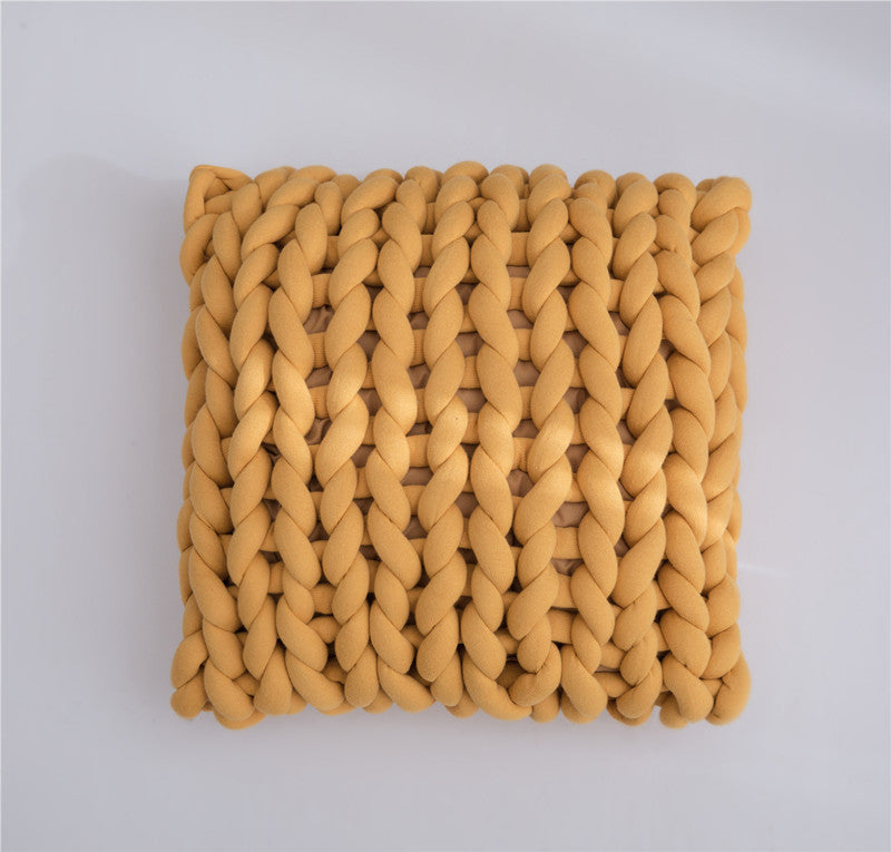 HKM-418323 Soft Pastoral Style Thick Tube Pillow Cushion with Fiber Filling