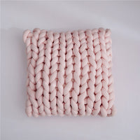 HKM-418323 Soft Pastoral Style Thick Tube Pillow Cushion with Fiber Filling