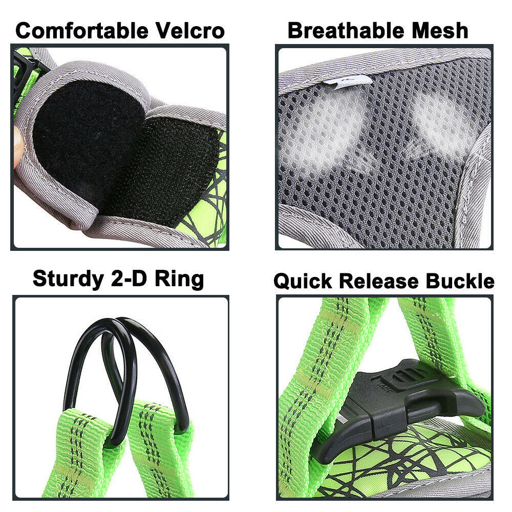 HKM-418387 Dog Leash Vest for Small to Extra Large Dogs - Adjustable Polyester and Nylon in Blue and Green