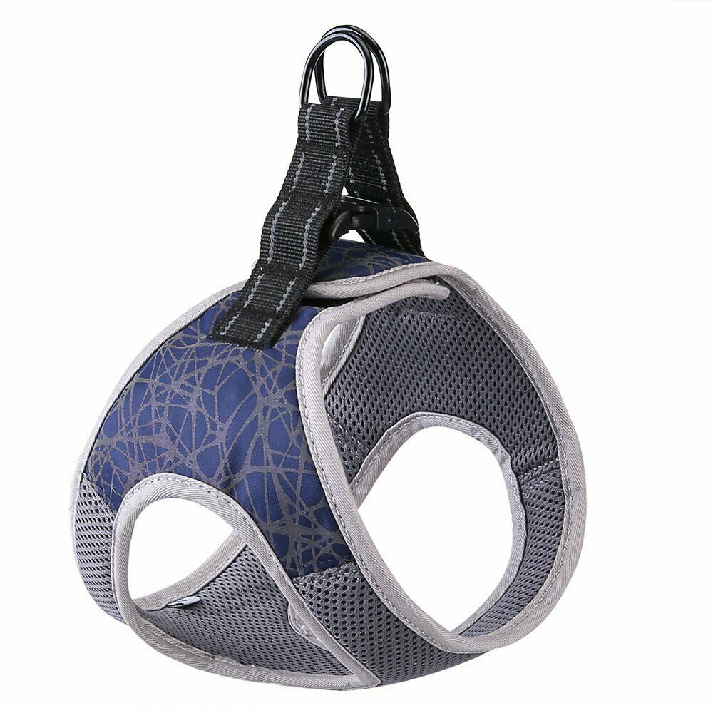 HKM-418387 Dog Leash Vest for Small to Extra Large Dogs - Adjustable Polyester and Nylon in Blue and Green