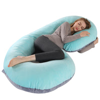HKM-418579 C Shaped Multi-Functional Folding Body Pillow for Maternity Comfort