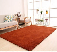 HKM-418579 Fluffy White Solid Area Rug for Living Room, Bedroom, and Kitchen - Non-Slip Plush Carpet