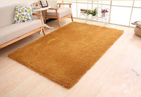 HKM-418579 Fluffy White Solid Area Rug for Living Room, Bedroom, and Kitchen - Non-Slip Plush Carpet