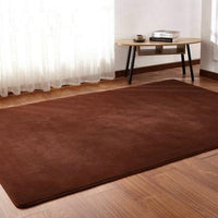 HKM-418579 Fluffy White Solid Area Rug for Living Room, Bedroom, and Kitchen - Non-Slip Plush Carpet