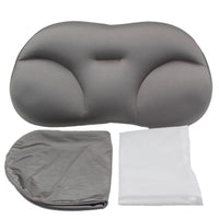 HKM-418707 3D Contoured Anesthetic Pillow - Rectangular Design with EPS Foam Filling, Light Gray & Dark Blue Options, 50x30x10cm
