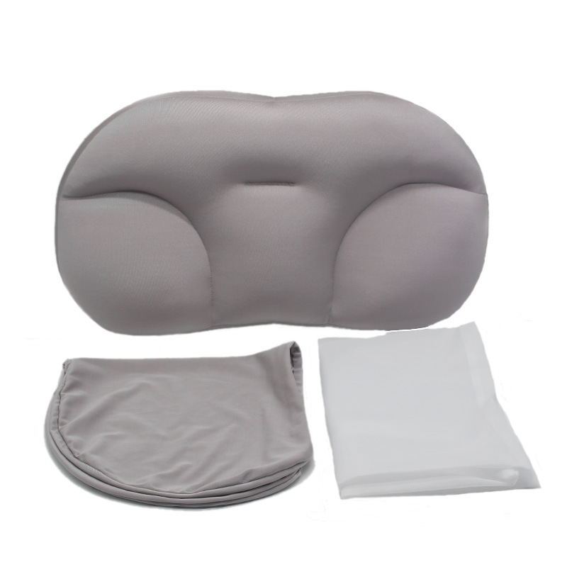 KTX-418707 3D Contoured Anesthetic Pillow - Rectangular Design with EPS Foam Filling, Light Gray & Dark Blue Options, 50x30x10cm