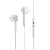 HKM-418771 Wired Semi-In-Ear Headset with Microphone for Mobile Phones - White, 1.2m Cable Length