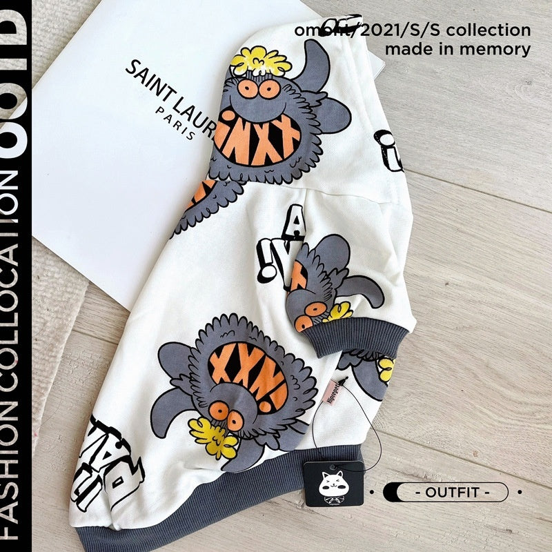 HKM-418835 Casual Cotton Pet Sweater in Monster Style for All Seasons