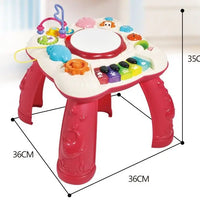 HKM-418835 Educational Musical Drum and Piano Baby Study Table for Ages 0 to 7 Years