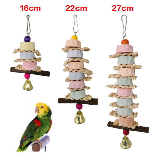 HKM-418963 Calcium Supplement Bite Grinding Stone with String and Straw for Birds