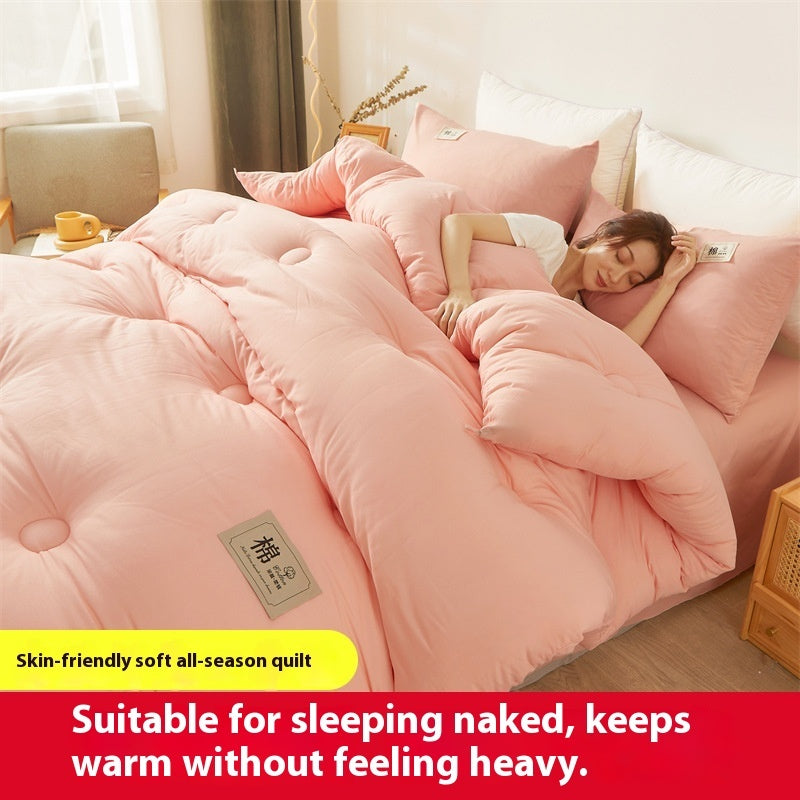 HKM-419027 Double Thick Cotton Duvet Insert - All Seasons, Various Sizes & Colors Available