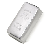 HKM-419155 Rectangular Cushion with Gold and Silver Brick Design, PU Material, 28x15.5x9cm