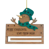 HKM-419155 Wooden Snowman Figure - Festive Christmas Decoration, 10cm