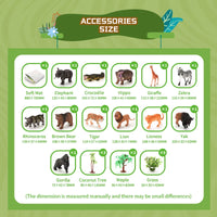 HKM-419283 Kids' Jungle Animal Toy Set with Soft Play Mat - Safari and Farm Animals for Pretend Play
