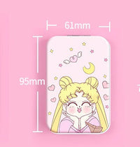 HKM-419347 Double-Sided Portable Leather Mirror in Square, Love, Round, Oval, and Rectangular Shapes