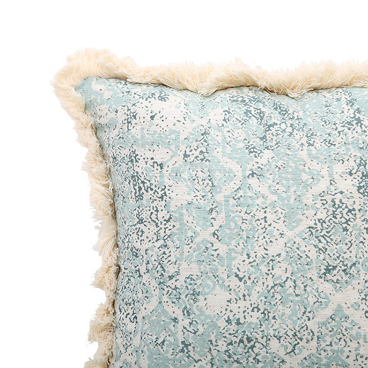 HKM-419411 Modern Printed Woven Tufted Pillow Cushion Cover in Cotton and Linen Blend
