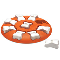 HKM-419475 Interactive Leak Food Toy for Pets - Educational Plastic Plaything in Orange and White