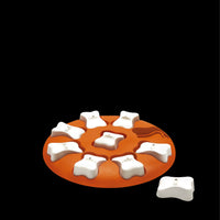 HKM-419475 Interactive Leak Food Toy for Pets - Educational Plastic Plaything in Orange and White