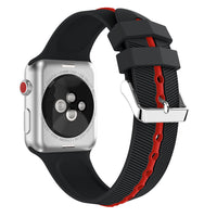 HKM-419539 Two-Color Arrow-Shaped Silicone Sports Wristband for Smartwatches and Apple Watch Compatibility