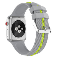 HKM-419539 Two-Color Arrow-Shaped Silicone Sports Wristband for Smartwatches and Apple Watch Compatibility