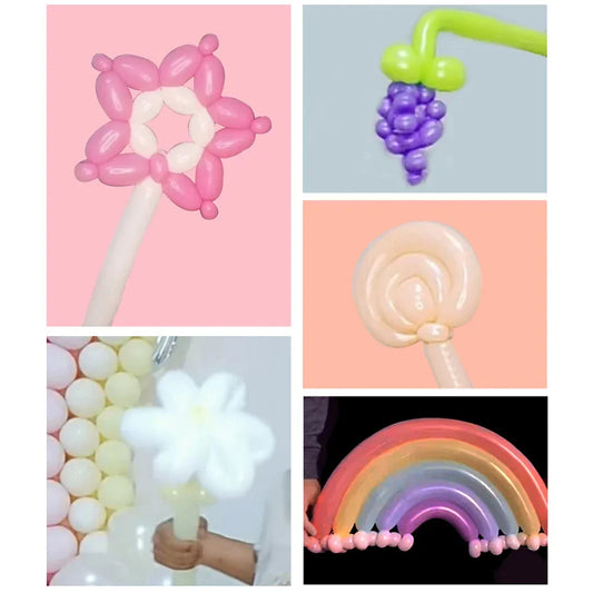HKM-419603 Assorted Color Magic Balloons Kit with Air Pump for Party Decorations
